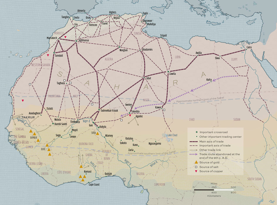 The-Gold-Road-Trade-Routes-Map