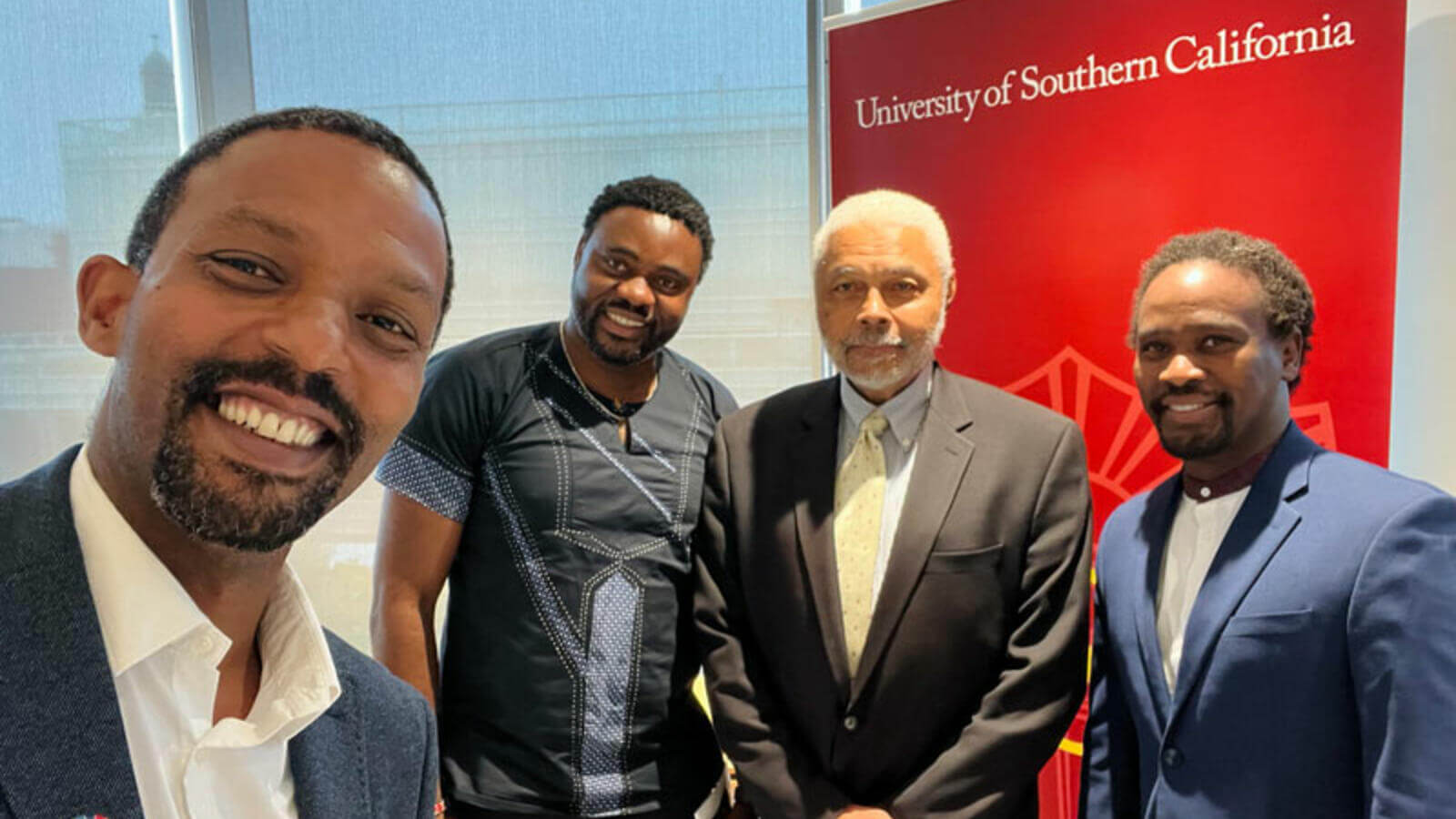 Graduate Students attending a joint colloquium our Center has with the University of Southern California. Here they meet retired US Ambassador and former Deputy Undersecretary of Defense, Charles Ray.