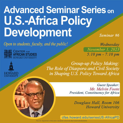 US-Africa Policy Development Seminar: Melvin Foote
