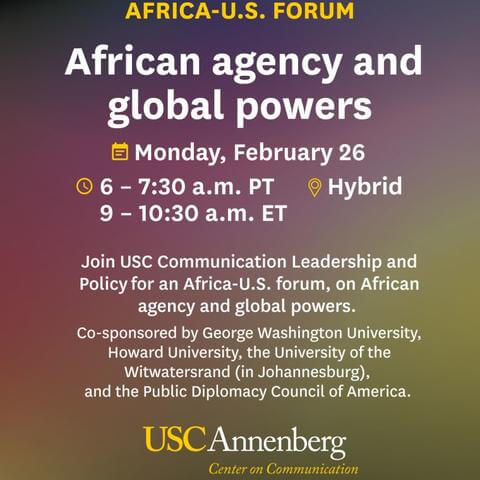 Africa’s Future Series: African agency and global powers