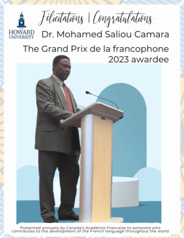 Congratulations Dr. Camara
