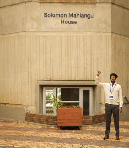 DaQuan Lawrence at Solomon Mahlangu House at Wits University 