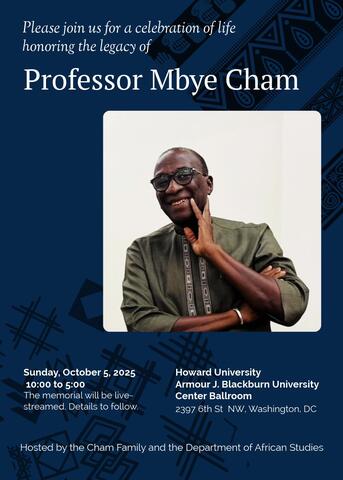 Memorial for Prof Cham
